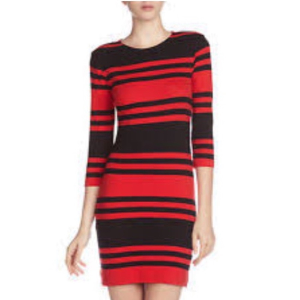 French Connection Striped Sweater Mini Dress